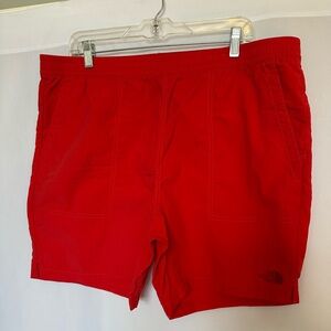The North Face Men's XL Red Nylon FlashDry Athletic Hiking Shorts